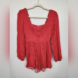 Express Long Sleeve Short Romper Sz XS